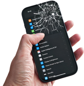 iphone with broken screen