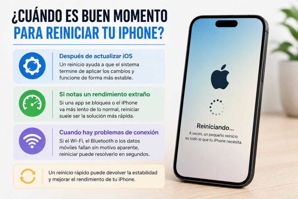 Cuándo reiniciar un iPhone