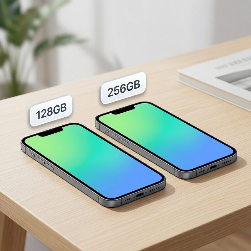 Consejos para elegir capacidad iPhone 2026 comparando dos modelos.