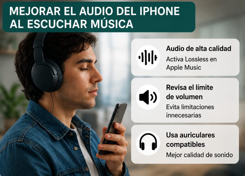 Mejorar el audio del iPhone con ajustes de sonido