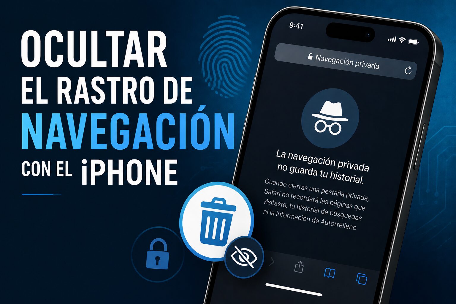 Ocultar el rastro de navegación