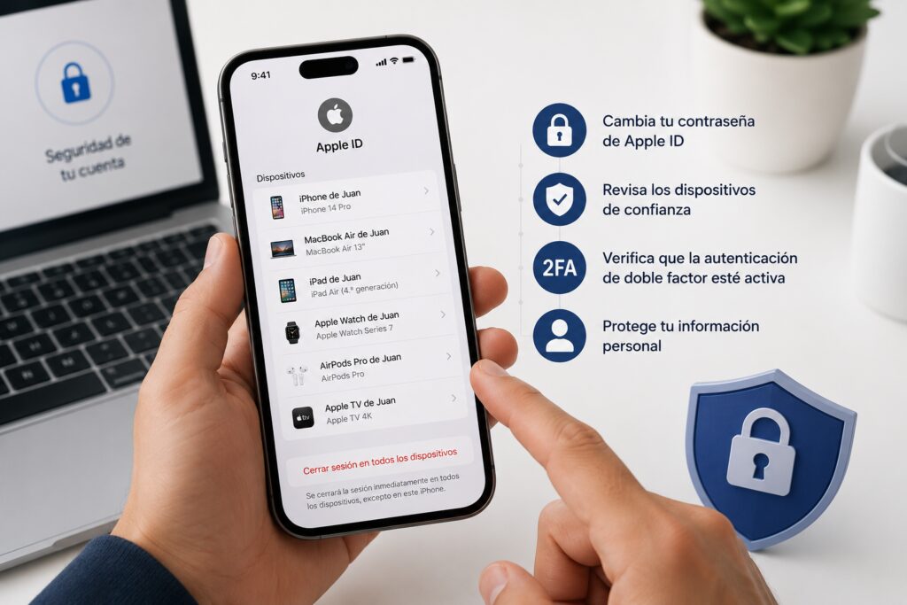 Qué hacer si aparece un dispositivo desconocido en el Apple ID