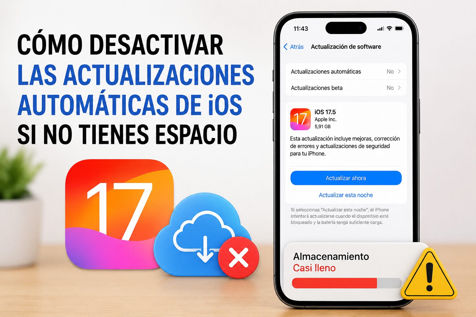 Desactivar actualizaciones automáticas de iOS