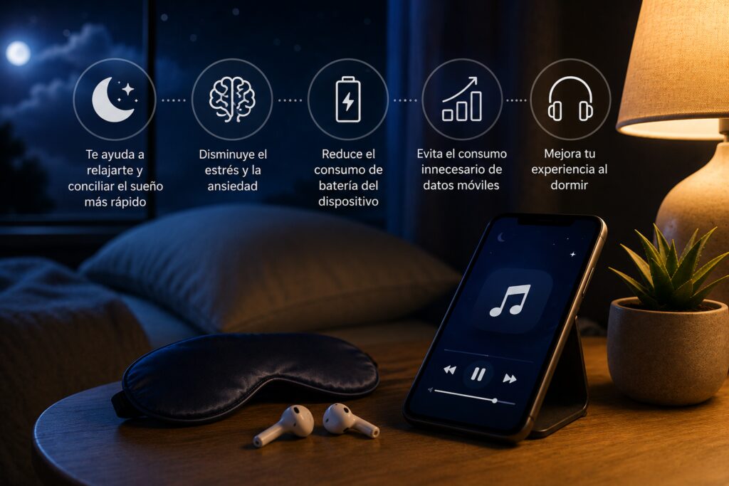 Beneficios de escuchar música antes de dormir.